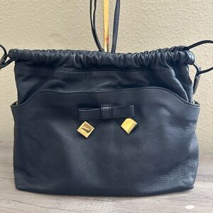 Burberry black leather crossbody!